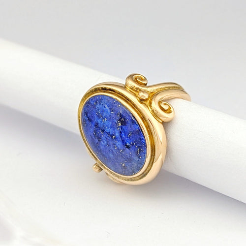Bague 54 Bague en or jaune 18 carats et lapis-lazuli 58 Facettes 32615