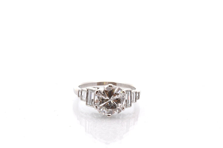 Bague 53 Bague diamant de 2,55cts G/P1 en platine 58 Facettes 27343B-27440