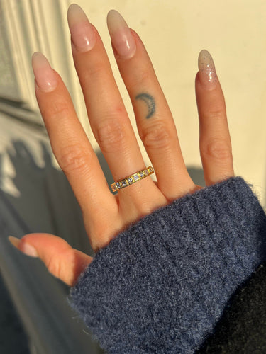 Brillant- og Prinsessediamantring 