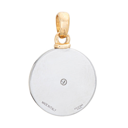 Pendentif Pendentif Bulgari Zodiaque Vintage en or 18 carats, acier et diamants, bijou signé 58 Facettes G14182