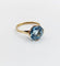 Bague 51 Bague cocktail vintage or jaune et aigue marine 58 Facettes A05744