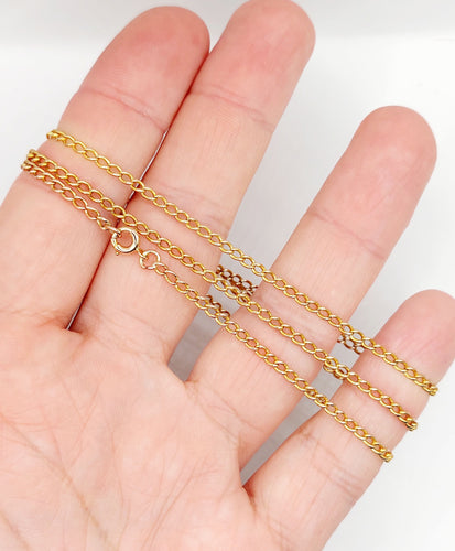 Collier Chaine vintage or rose, mailles gourmettes 58 Facettes B01017