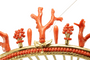 Diadème antique en corail doré à l'argent 58 Facettes 7493