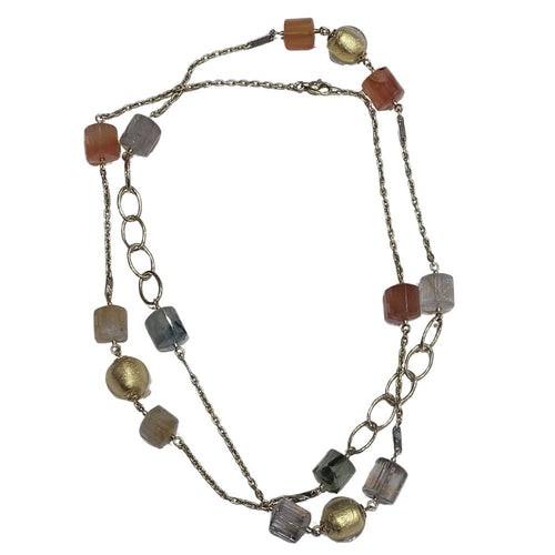 Collier Collier de Murano en or 18 carats orné de quartz, de cornaline et de préhnite 58 Facettes COVMA01