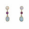Boucles d'oreilles Boucles d'oreilles opales grenats pendantes 58 Facettes 24-268