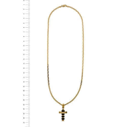 Collier Collier croix et onyx 58 Facettes 34312