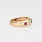 Bague 54 Bague vintage rubis et diamants alternés en or jaune 58 Facettes G14180