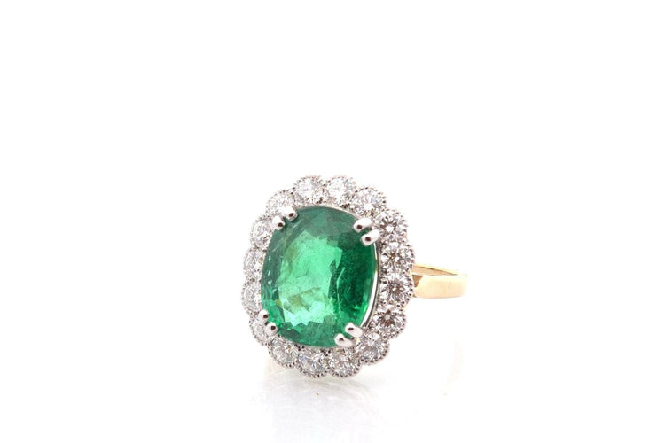 Bague 53 Bague émeraude de 6,68cts et diamants 58 Facettes 27214-27459-27521
