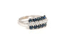 Bague 62 Bague Contemporaine or blanc, saphirs et diamants (+- 0,66ct) 58 Facettes B686