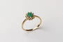 Bague 59 Bague Marguerite Emeraude de 0,40ct 58 Facettes