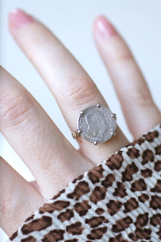 Bague 55.5 Bague pièce Napoléon 20 cent Francs 58 Facettes