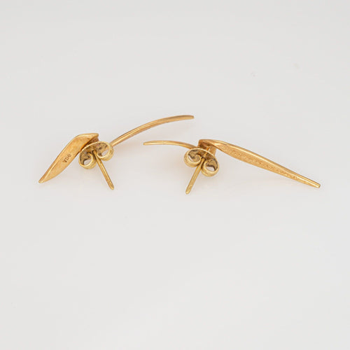 Boucles d'oreilles Tiffany & Co - Boucles d'oreilles Chrysalis en or jaune, vers 1983, par Paloma Picasso 58 Facettes G14215