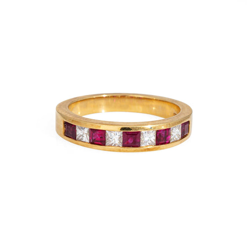 Bague 50 Tiffany & Co - Bague en or jaune, rubis et diamants 58 Facettes G13930