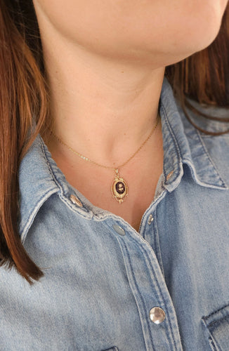 Pendentif Pendentif ancien en or rose et jaune 58 Facettes 313