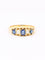Bague 46 Bague jarretière or jaune saphirs diamants taille rose 58 Facettes 1181.4