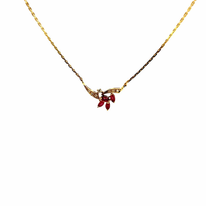 Collier Collier Or jaune rubis et diamants 58 Facettes 2-CO-GS33290