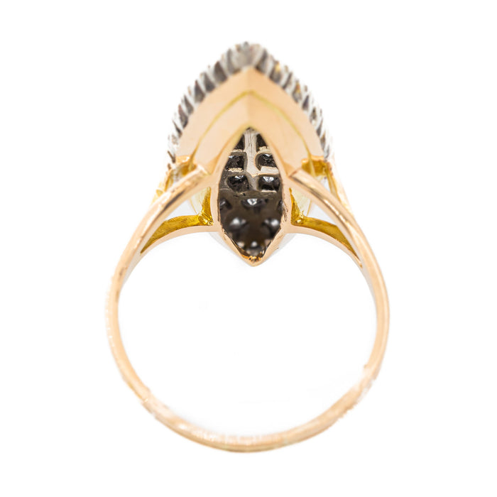 Marquise-Ring aus Gelbgold mit Diamant
