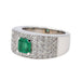 Bague 55 Bague Or blanc Emeraude 58 Facettes 2554594CN