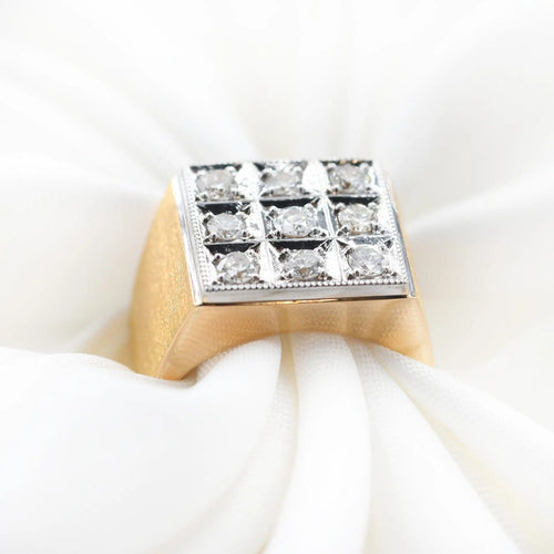 Bague 58 Bague en or jaune avec diamants de 0,45 ct 58 Facettes