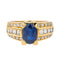 Bague 49 O.J. Perrin Bague Or jaune Saphir 58 Facettes 2905291CN
