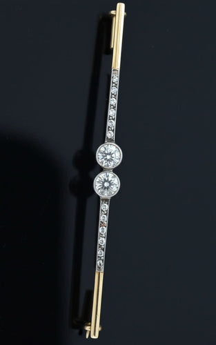 Broche Spilla a Barretta con Diamanti 58 Facettes