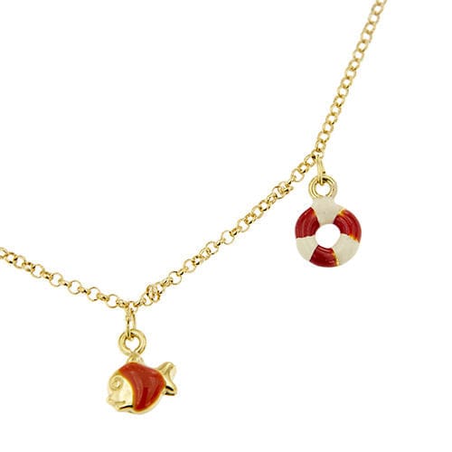 Armband met geëmailleerde bedels 