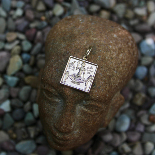 Pendentif Pendentif ou breloque en or jaune style lingot de style néo-égyptien 58 Facettes