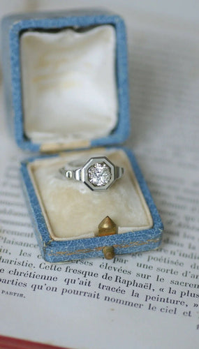 Bague 56 Bague Solitaire Diamant Art Deco 58 Facettes