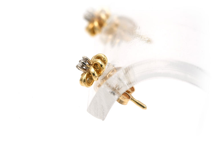 Boucles d'oreilles Boucles d'oreilles Art Déco or jaune, diamants 58 Facettes B722