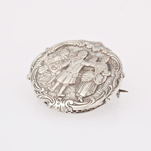 Broche Broche en argent scène de danse baroque 58 Facettes CVBR98