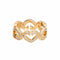 Bague 51 Bague C de Cartier en or jaune 18 carats, diamants, taille 5,75, anneau en forme de cœur, vers 2001 58 Facettes G13167