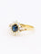 Bague 52.5 Bague marguerite or jaune saphir diamants 58 Facettes 1CA0000011/1