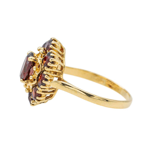 Bague 54 Bague Pompadour Or jaune Grenat 58 Facettes 3696610CN