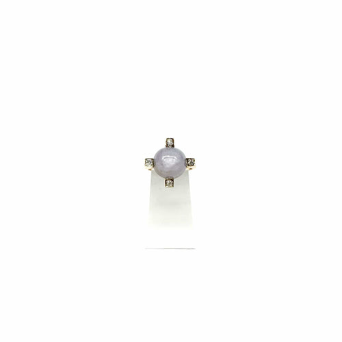 Bague 53 Bague or jaune, saphir blanc et diamants 58 Facettes Z15B51443