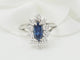 Bague 56 Bague marquise en or blanc, saphir et diamants 58 Facettes 33283