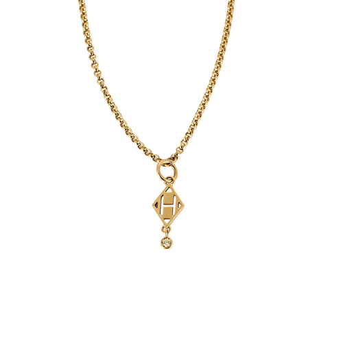 Collier HERMÈS - Gambade - Délicat collier en or rose 18K 58 Facettes