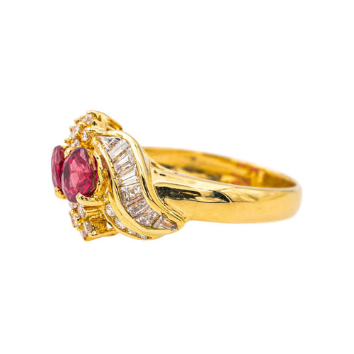 Bague 52 Bague  Cocktail Or jaune Rubis, Diamant 58 Facettes 2634194CN