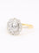Bague 53 Bague marguerite or jaune diamant 0,8 carat 58 Facettes 1174.8