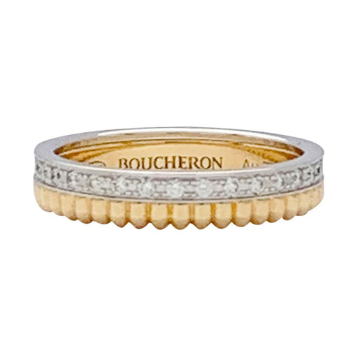 Bague 48 Bague Boucheron, "Quatre Radiant Edition Grosgrain", deux ors et diamants. 58 Facettes 32043