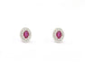 Boucles d'oreilles Boucles d'oreilles rubis et diamants en or blanc 58 Facettes