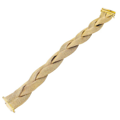Bracelet Bracelet tresse or jaune. 58 Facettes 32608