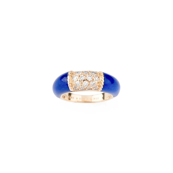 Bague 50.5 Van Cleef & Arpels - Bague Philippine Lapis Lazuli Diamants Or Jaune 58 Facettes 1