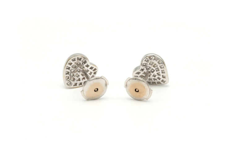Boucles d'oreilles Boucles d'oreilles en or blanc serties de diamants 58 Facettes B539