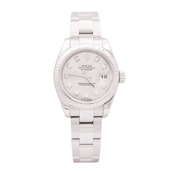 Montre Montre Rolex "Oyster Perpetual- Lady Datejust" acier, diamants. 58 Facettes 34077