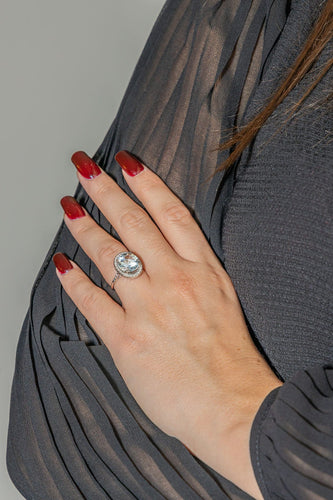 Bague 51 Mauboussin Bague Vraiment toi Or blanc Aigue Marine 58 Facettes 3548811CN