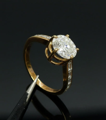 Bague 56 Anello di Fidanzamento con Diamante da 1,69 carati 58 Facettes