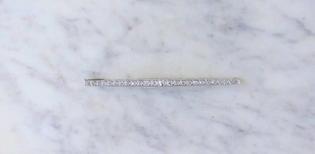 Broche Broche Barrette Art Déco Diamants 58 Facettes