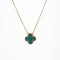 Collier Van Cleef & Arpels - Collier Vintage Alhambra Or Jaune Malachite 58 Facettes