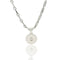 Collier CARTIER - chaîne et médaillon vintage en or blanc 58 Facettes