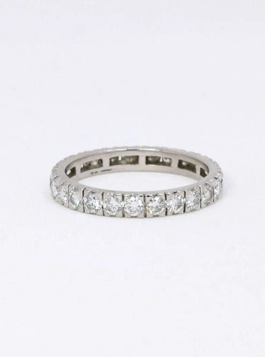 Bague 56 Alliance platine diamants 1 ct 58 Facettes J384